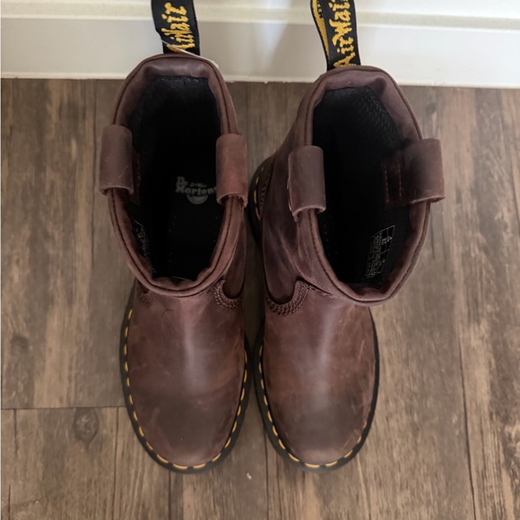 Dr Martens unisex Anistone lo chelsea boots in brown leather women size 6 - Picture 4 of 7